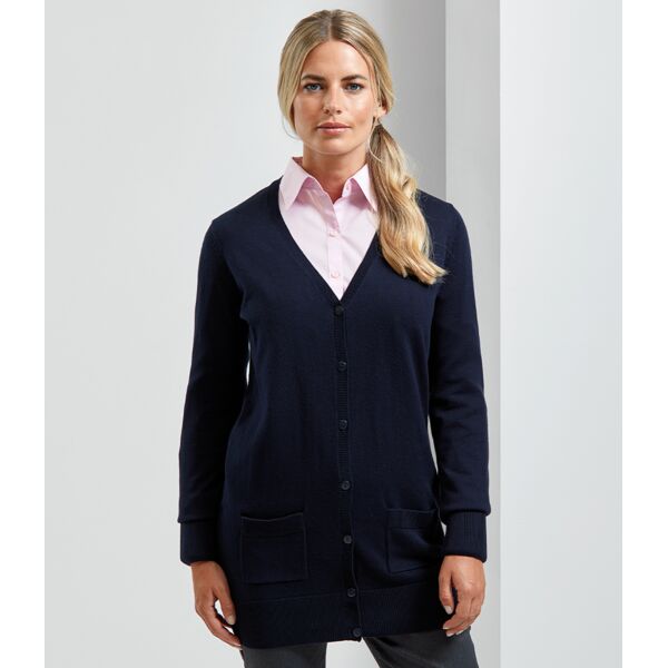Premier Ladies Longline V Neck Cardigan Thumbnail