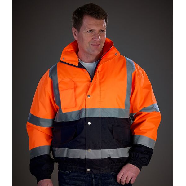 Yoko Hi-Vis Two Tone Bomber Jacket Thumbnail