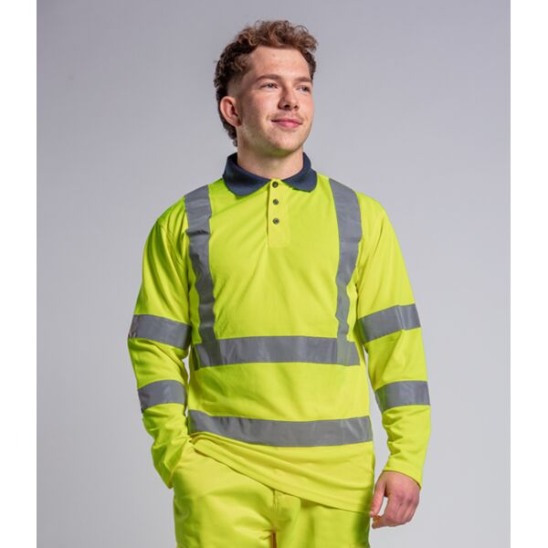 Pro RTX High Visibility Long Sleeve Polo Shirt Thumbnail