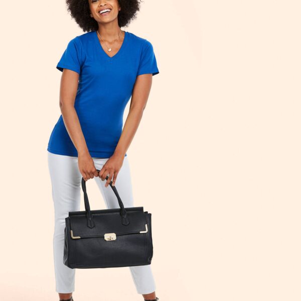 Ladies Classic V Neck T shirt Thumbnail