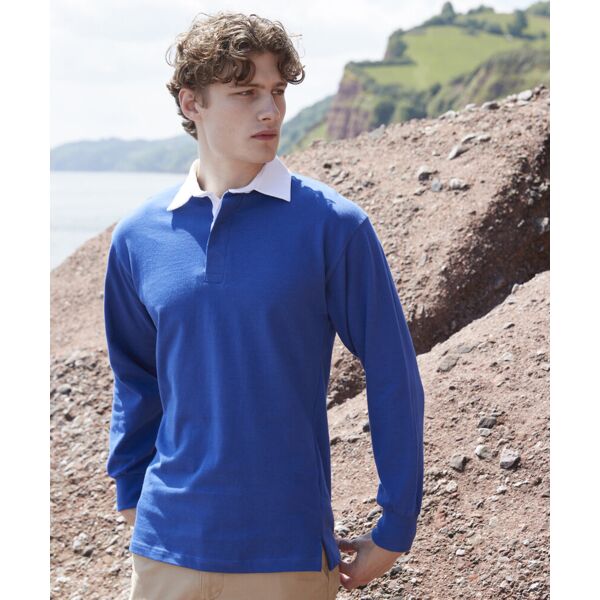 Long sleeve plain rugby shirt Thumbnail