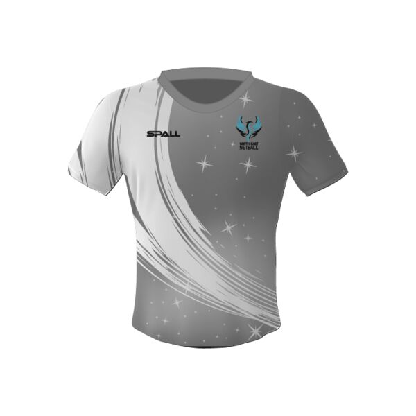 North East Netball Grey T-Shirt Juniors Thumbnail